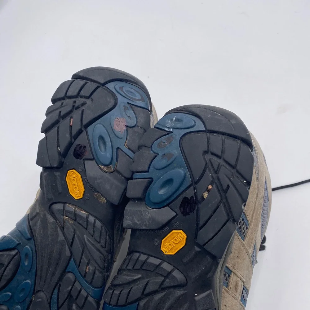 Merrell Moab 2 Mid Ventilator Hiking Boots Men 11 Walnt Grey J42485 Vibram Trail